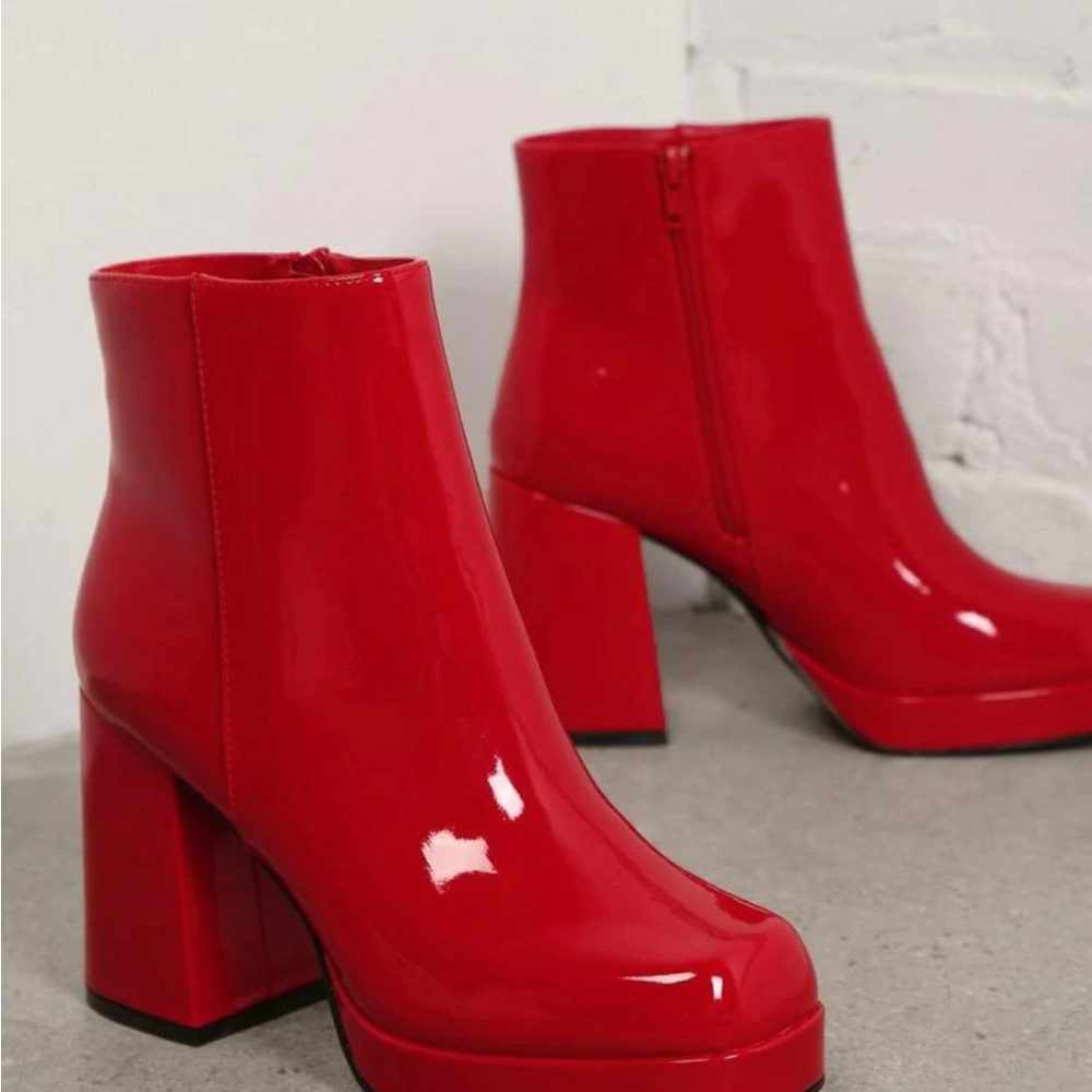 COPY - Red ankle boots